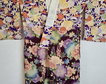 1910s,Japanese silk Kimono juban, gown, Dressing,Lingerie, Nightwear,Traditional Dress, 138