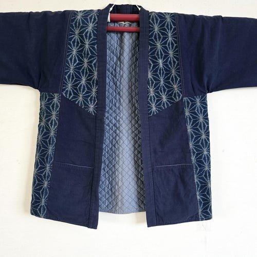 Japanese Kasuri,Yumihama Cotton Quilted Jacket