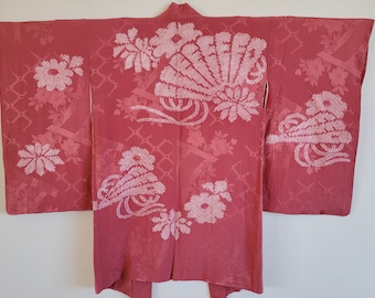 Antique Japanese Silk KIMONO Jacket Haori ,KIMONO Jacket,Free Shipping
