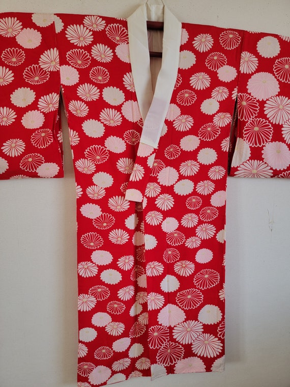 Japanese Silk Kimono juban, gown, Dressing, Linge… - image 4