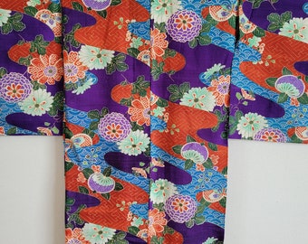 Japanese Silk Kimono juban ,gown, Dressing,Lingerie, Nightwear,Traditional Dress,Free Shipping