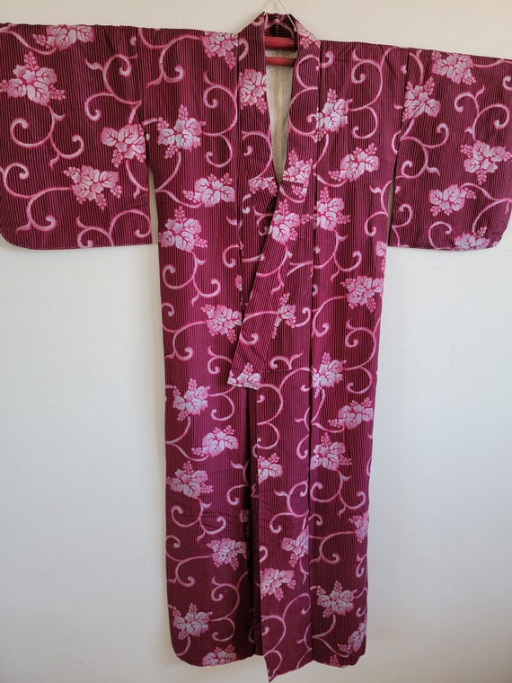 Antique Japanese Silk Kimono Robe, gown, Dressing… - image 7