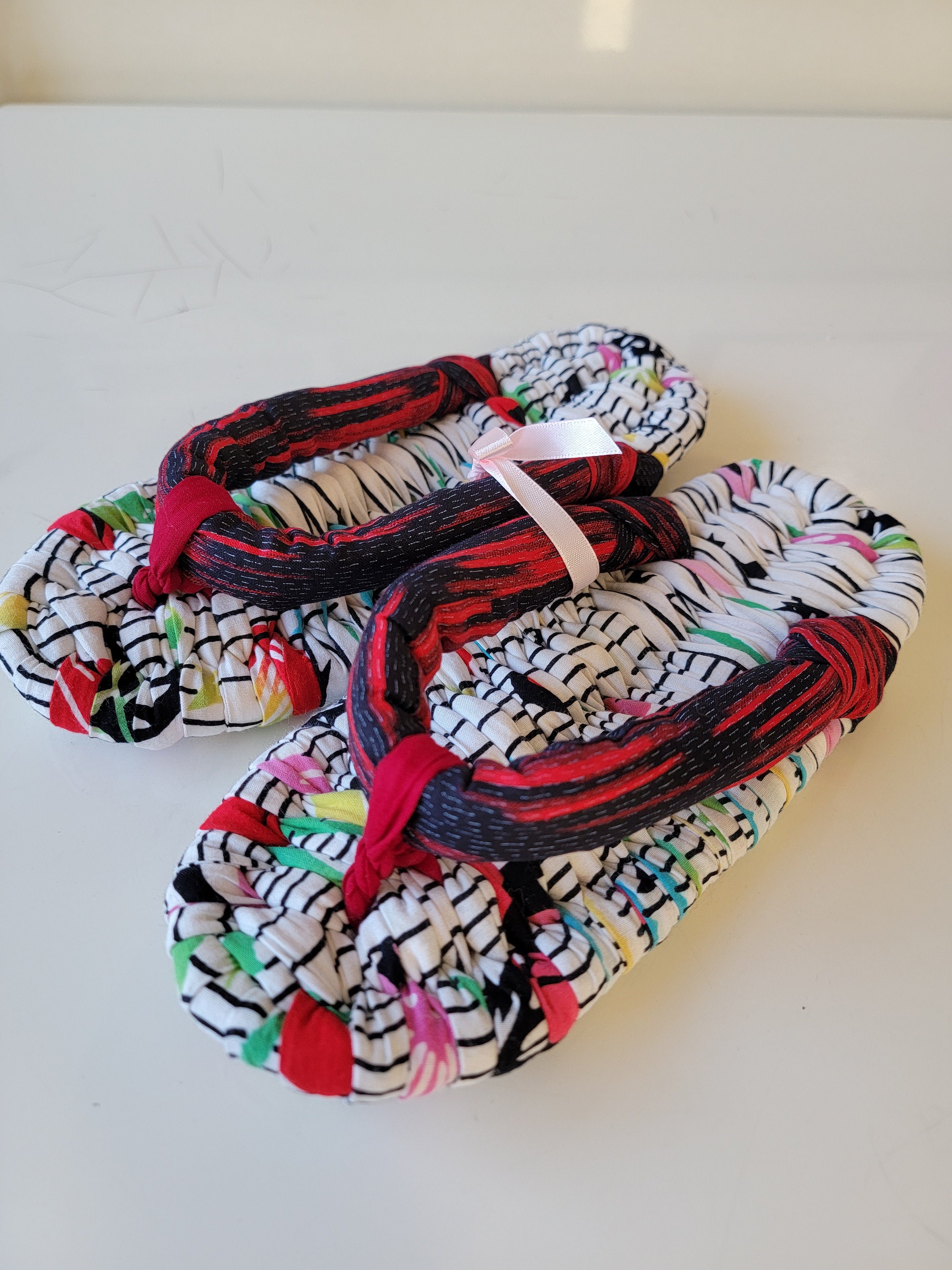 Knotted japanese nuno zori slippers sale