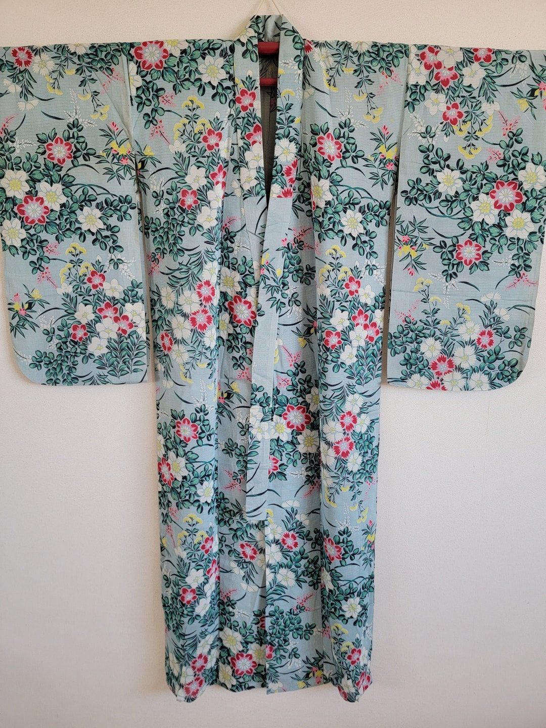 Antique Japanese Silk KIMONO Robe for Summer Gown Etsy