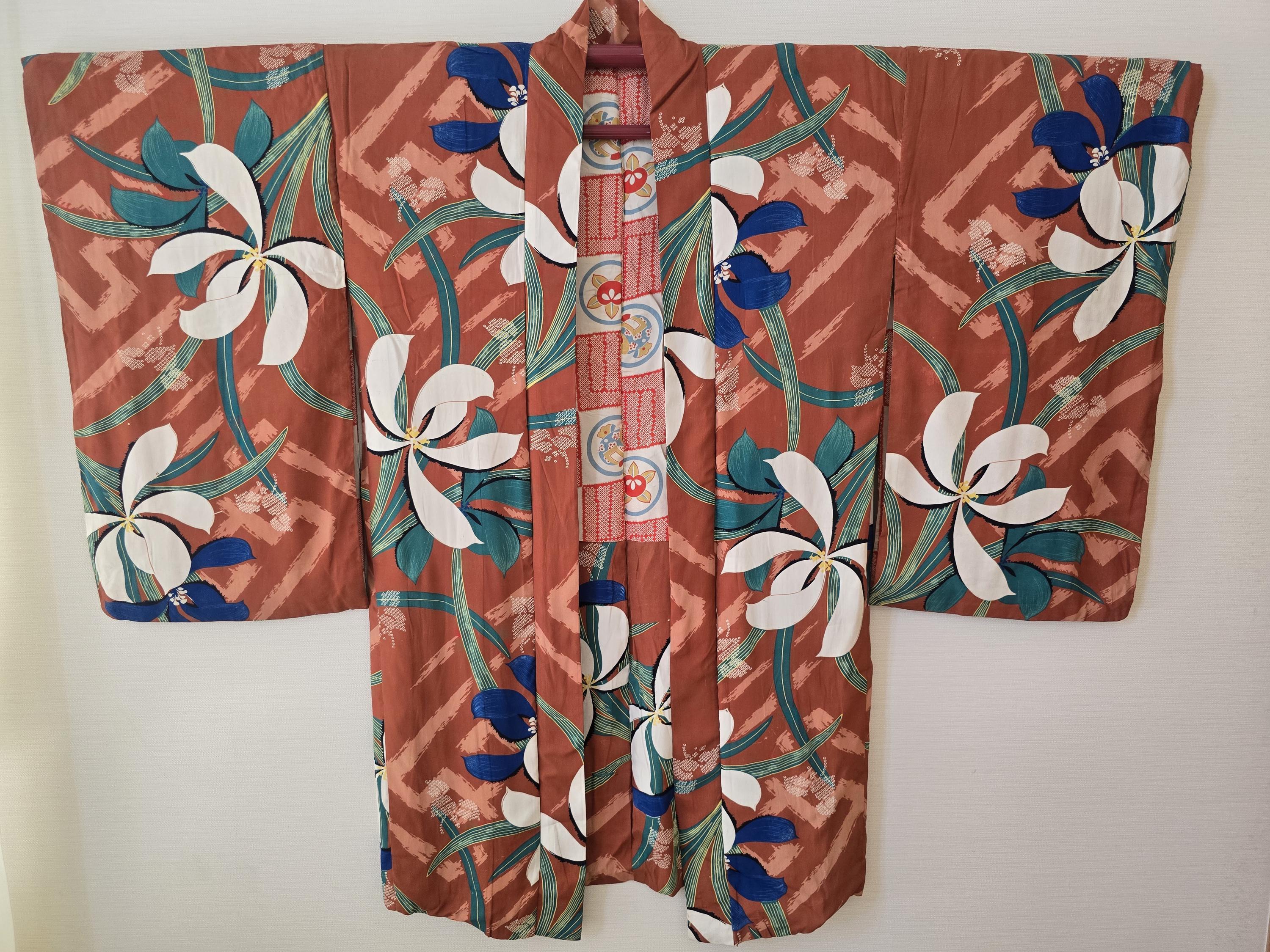 Antique Japanese Silk KIMONO jacket haori,Haori,KIMONO Dress,Antique 91