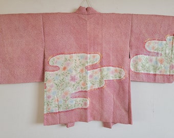 Japanese Silk KIMONO jacket haori,Shibori,KIMONO Dress,AntiqueT