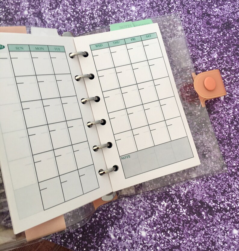 Bon Bon Cat Schedule Book Planner Peach Color Binder Calendar Monthly Weekly Notes Address Memo Notes Vintage bonbon image 6