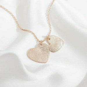 Personalised Multi Fingerprint Heart Necklace image 1
