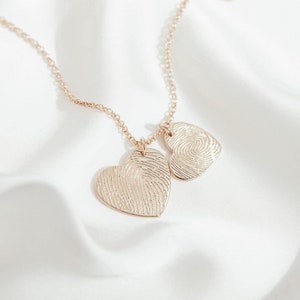 Personalised Multi Fingerprint Heart Necklace