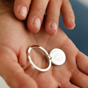 Personalised Paw Print Keyring