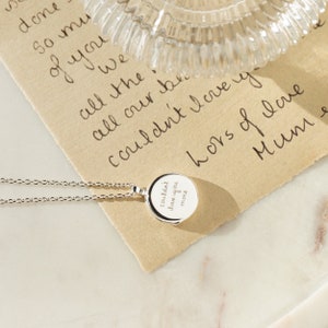Personalised Own Handwriting Photo Locket Pendant