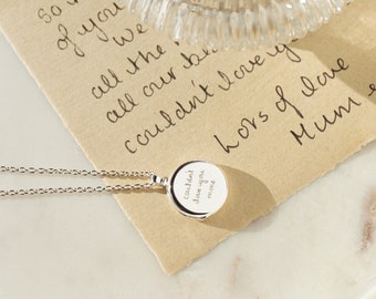 Personalised Own Handwriting Photo Locket Pendant