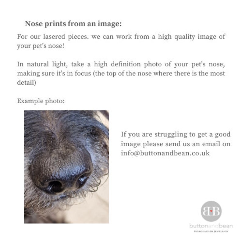 Collar de plata con estampado de nariz de perro orgánico imagen 6