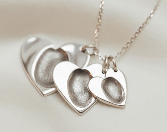 Multi Heart Fingerprint Necklace