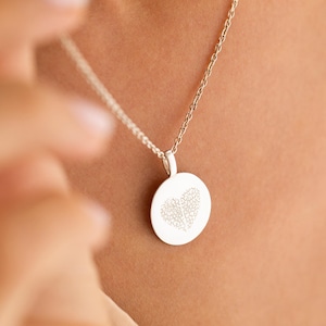 Double Nose Print Heart Pendant Necklace