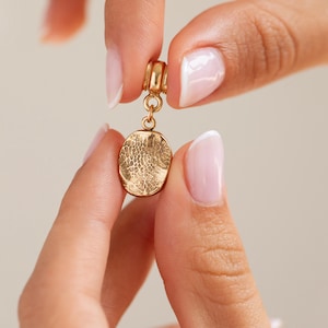 Silver Organic Dog Nose Print Charm