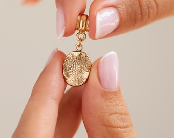 Personalised Silver Organic Dog Nose Print Charm