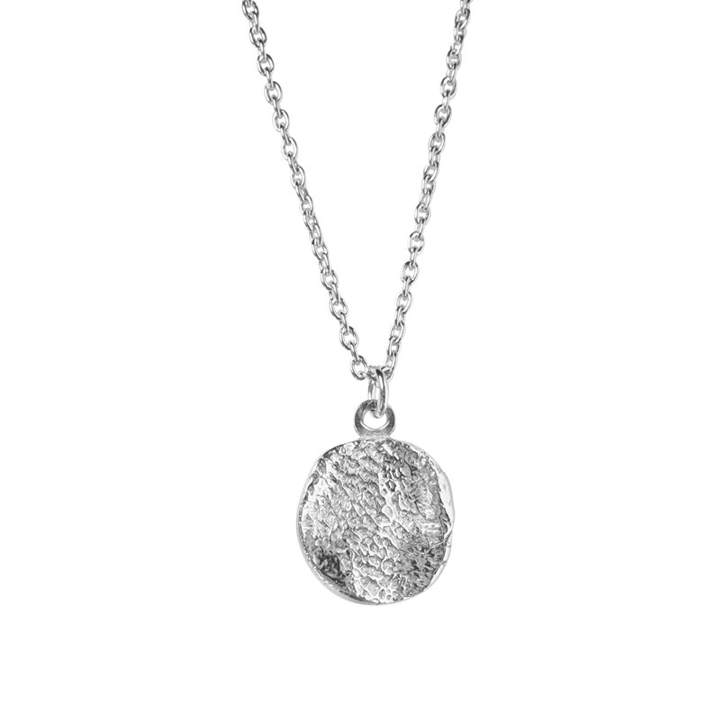 Silver Organic Dog Nose Print Necklace
