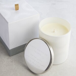 Personalised Scented Candle with Hand and Foot Print Engraved Lid / Luxury re-usable Jar image 8