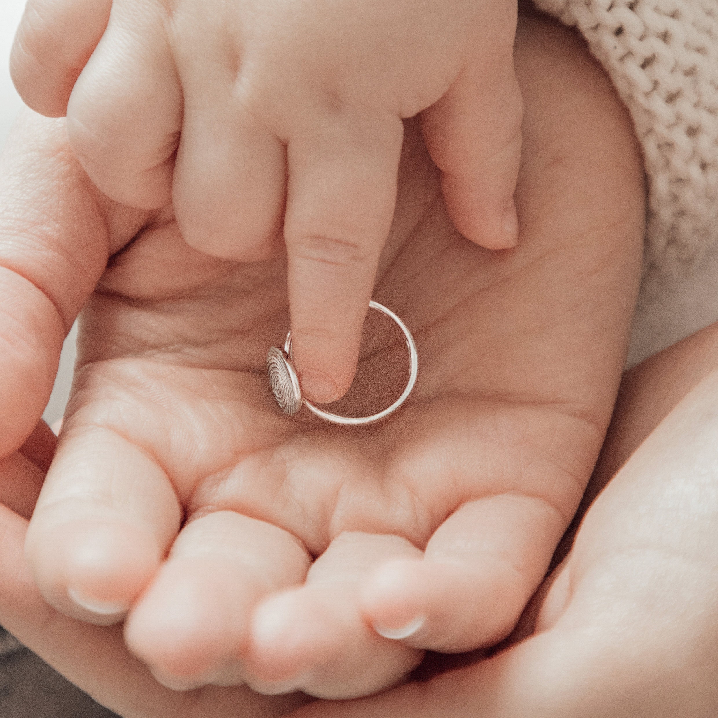 Spring Loaded Serial Cast Finger Personalised Hand-cast Fingerprint Stamp Ring - Etsy