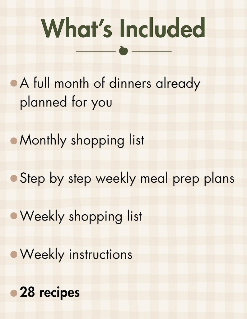 September Meal Planner | 4-week Menu, Recipes & Grocery Lists (PDF ...