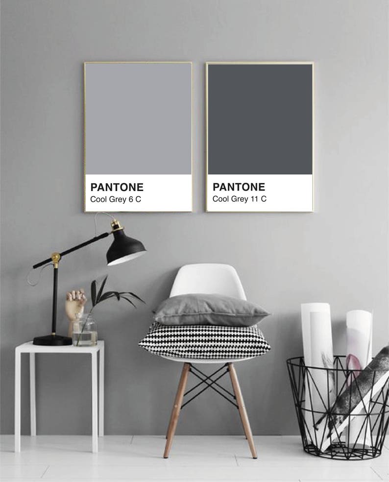 Pantone Print Cool Grey 6C Printable art цветные часы 1 - изображение.