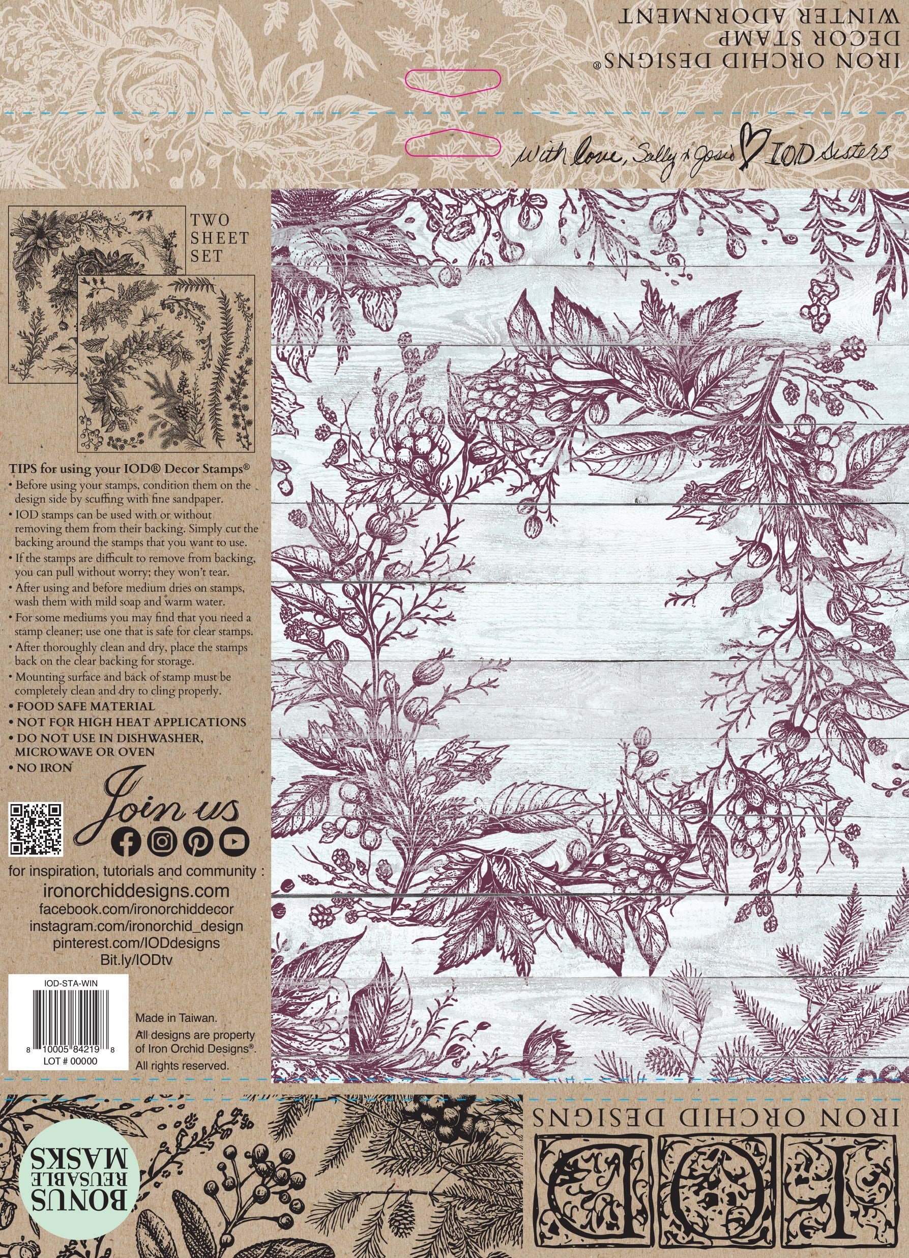 Iron Orchid Designs Stamp Winter Adornment New Holiday Release