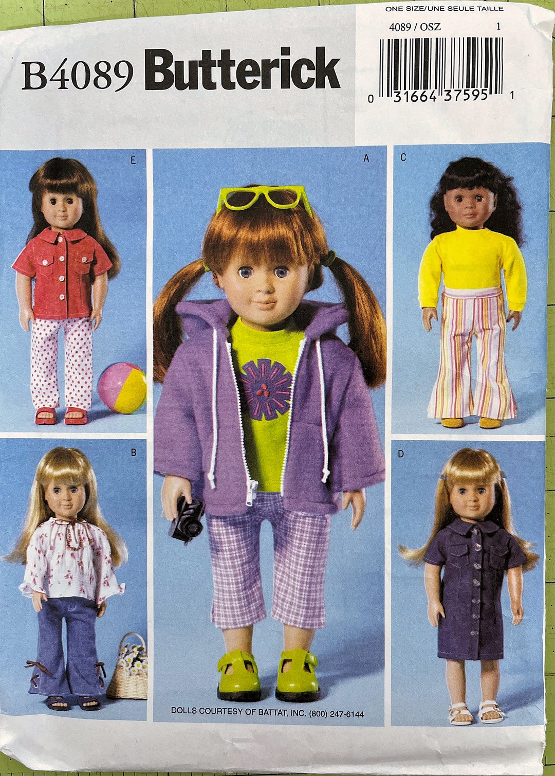 Simplicity Pattern 4089 Butterick 4089 Doll Clothes Pattern - Etsy