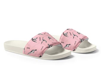 Stylish Women's Pink & White Gymnastics Shoes: Versatile Beach Slippers for Summer Comfort