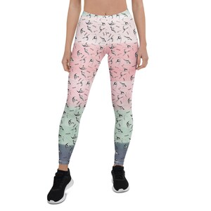 Vibrant Multi-Colored Gymnastics Leggings for Women and Girls - Athletic Performance Activewear