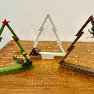 Handmade Wood Lighted Christmas Tree, Rustic Holiday Decor, Festive Home Accent, Perfect Gift for Christmas Lovers