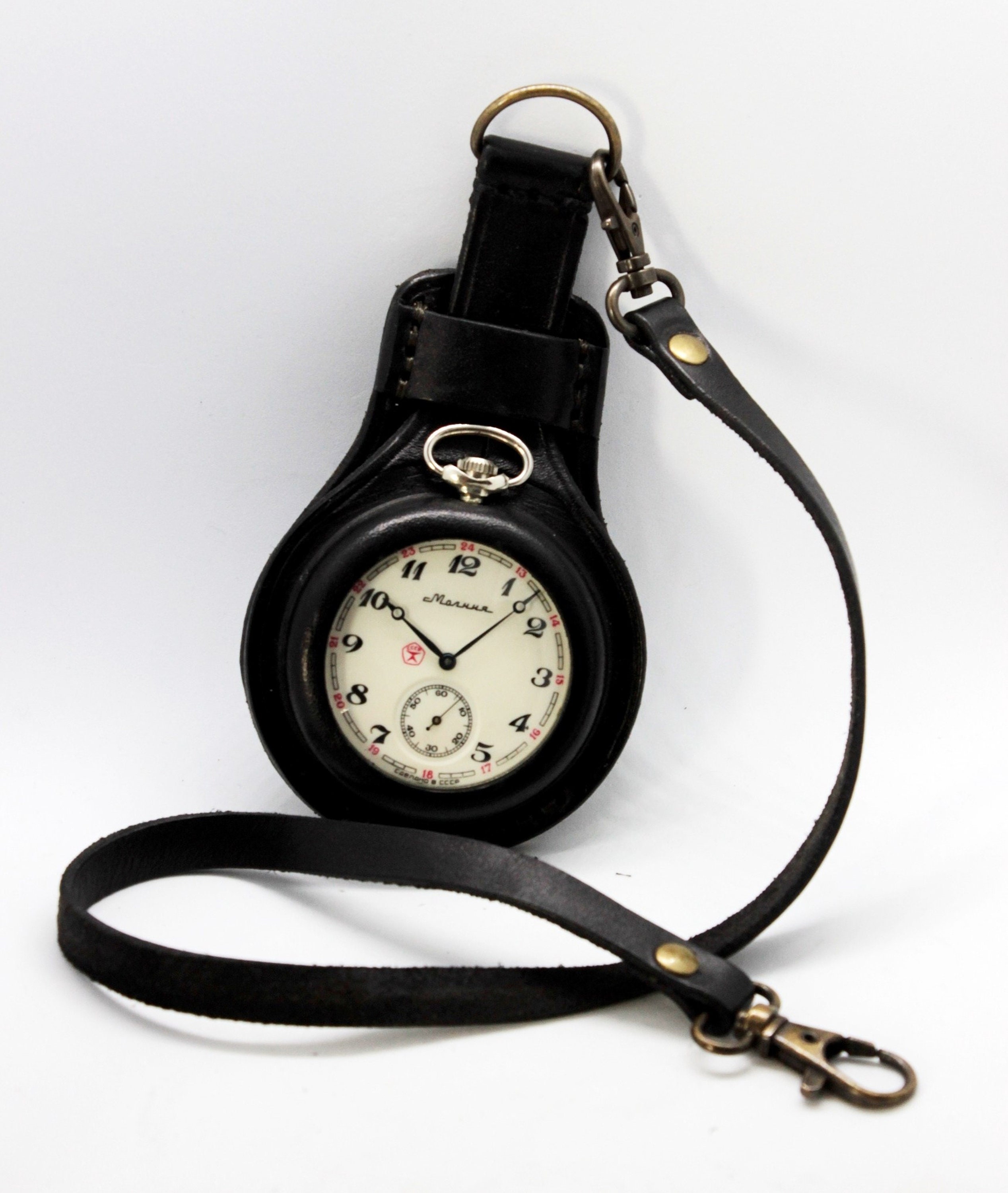 Antique WW1 times New Leather Case Strap for Pocket Watch 50mm Etsy