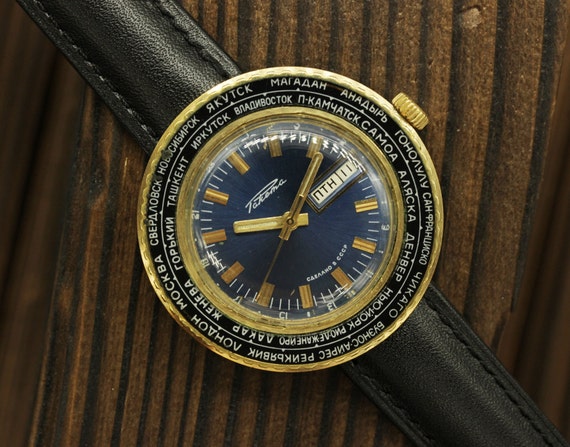 MINT Raketa World Time Cities Rocket Russian Sovie