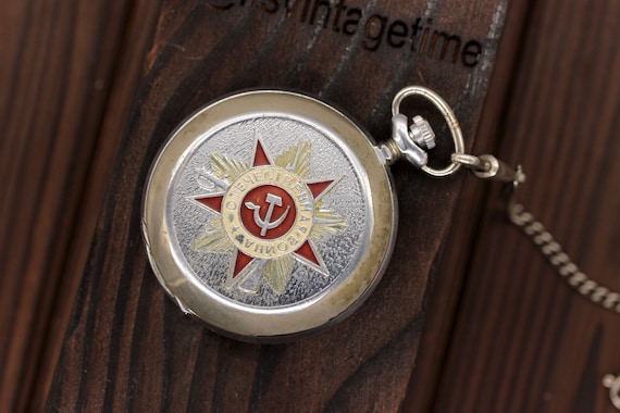 MOLNIJA Pocket Watch USSR 40 years of Victory Orde