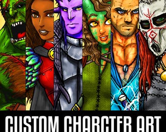 カスタム RPG キャラクター アート コミッション (AI なし)