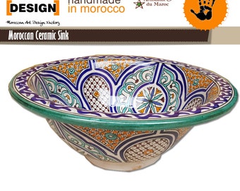 Moroccan Ceramics 100% handmade wash basin directly from the manufacturer
