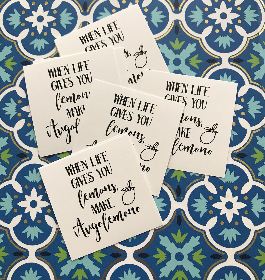 When Life Gives You Lemons, Make Avgolemono © Stickers Etsy