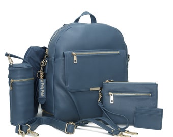 Diaper Bag Backpack (Bundle) - Earthy Blue