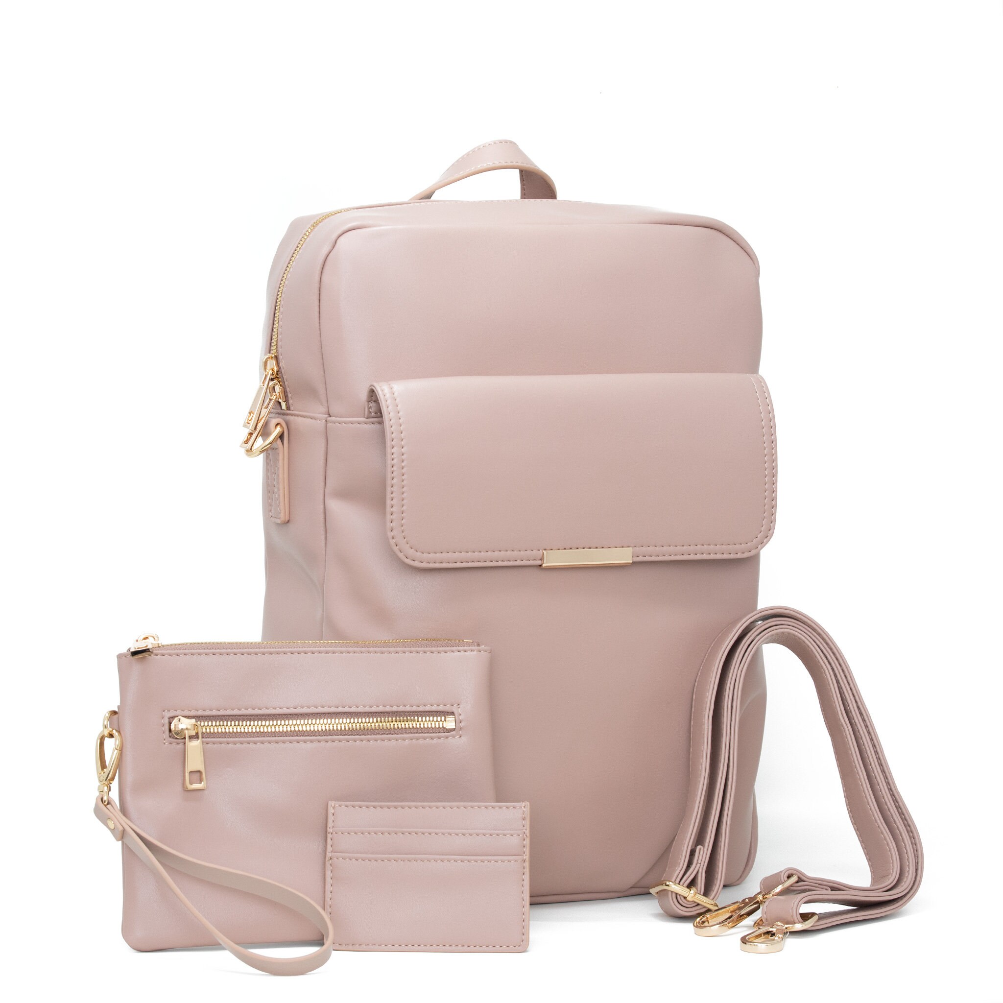 dusky pink backpack