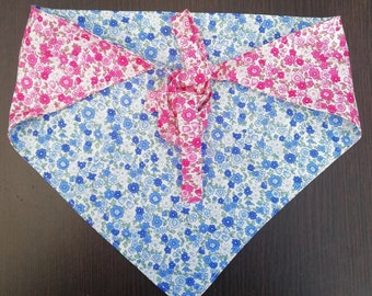 Bandana Reversible,hair kerchief,Bandana headscarf,traingle hair scarf,triangle bandana,Headband,hair kerchief triangle with ties,Head scarf