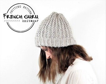 KNITTING PATTERN x Chunky Beanie x The Docker | Easy knitting pattern | Beanie hat knitting pattern | Easy hat knitting pattern