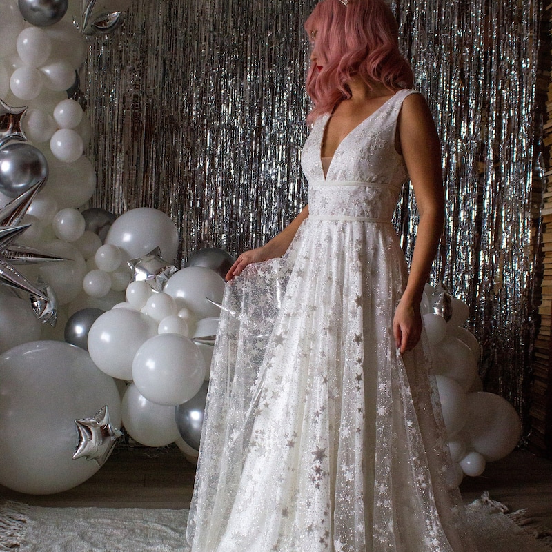 Star Wedding Dress Etsy
