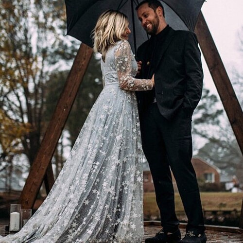 bohemian off white wedding dress