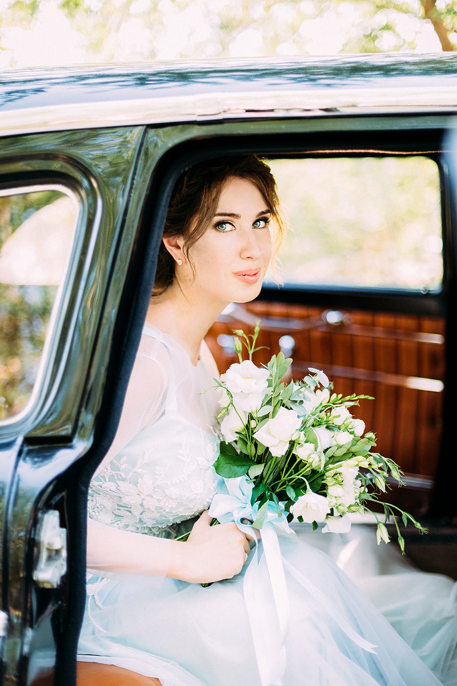 Mint blue wedding dress sleeves with offwhite tulle and lace Etsy