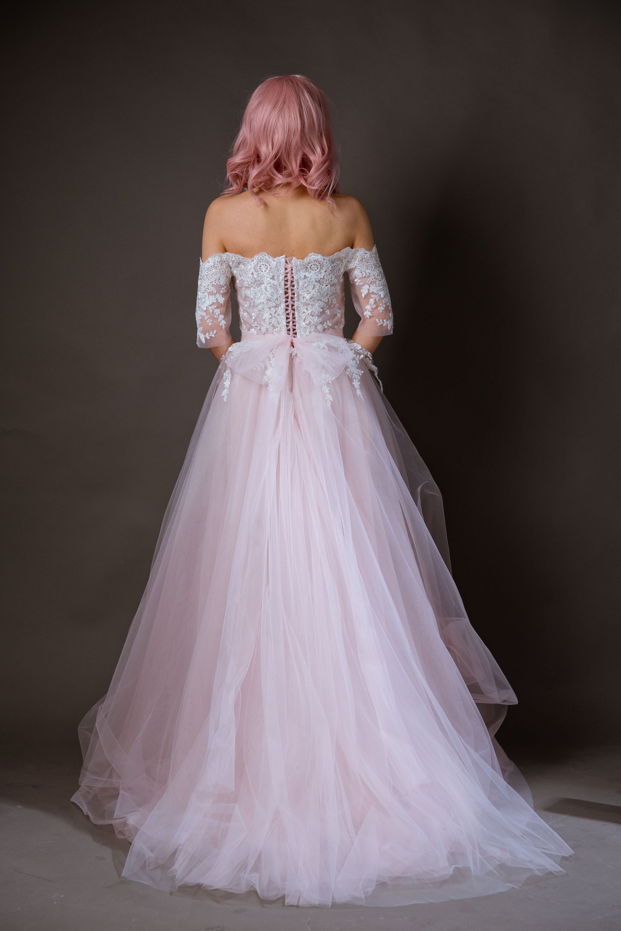 Luxury Pink Evening Dress Off Shoulder Shiny Sequin Tulle Ruffle Sweetheart  A Line Customized Bridesmaid Prom Party Gowns Girls - Evening Dresses -  AliExpress