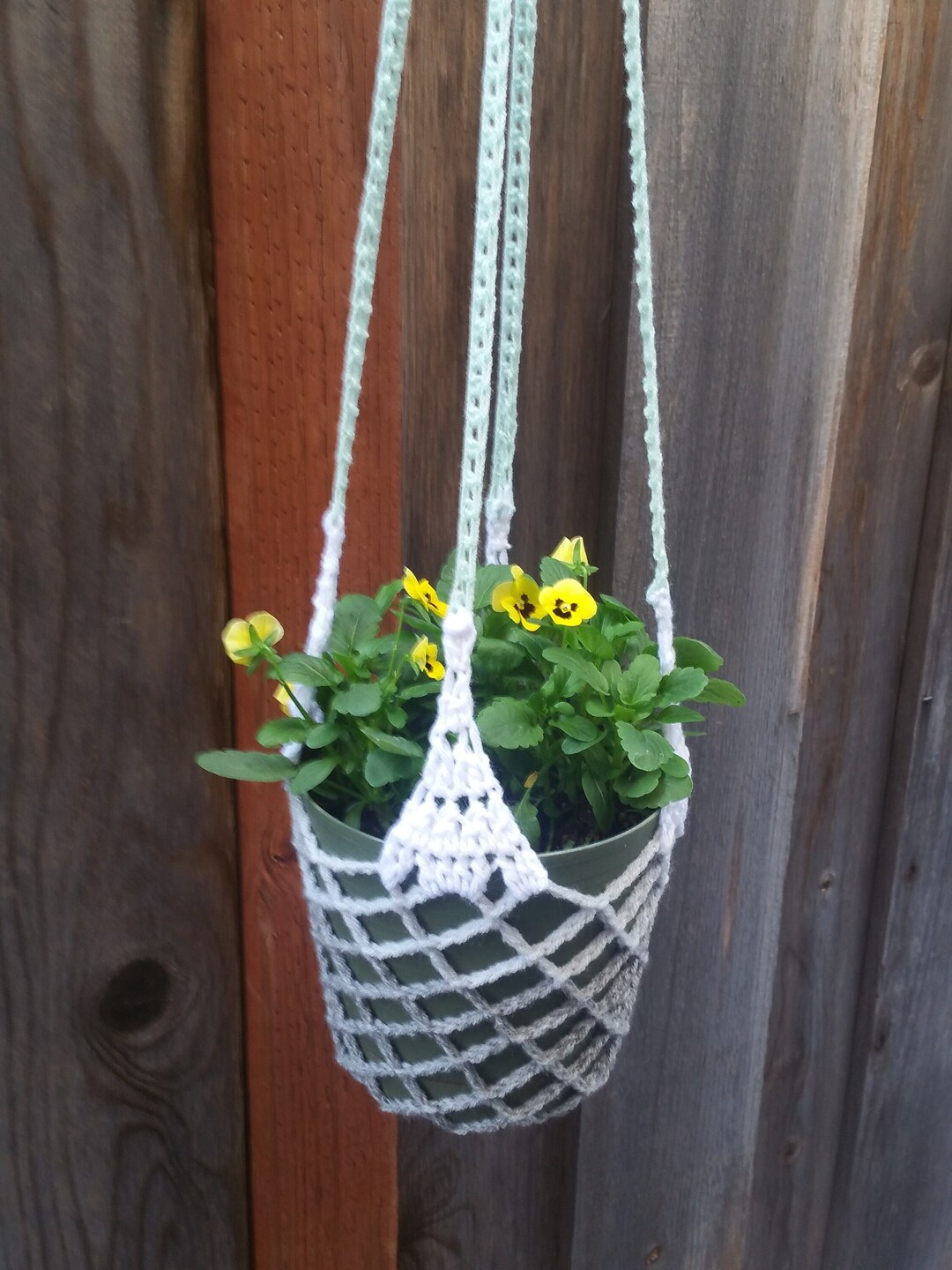 Crochet Macrame Plant Hanger Etsy