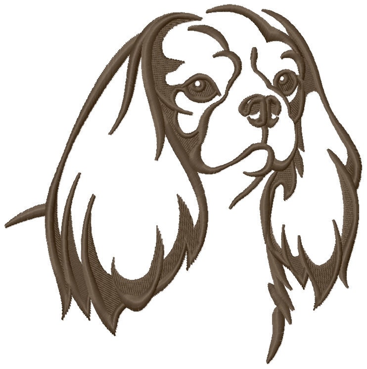 Cavalier King Charles Spaniel Silhouette 5.86 x 5.89 inches Etsy