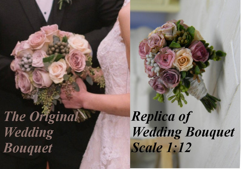 Miniature Wedding Bouquet Replica 12th Scale Bridal Bouquet Replica To Order