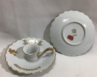 Lefton China 50Th Anniversary Candle Holder