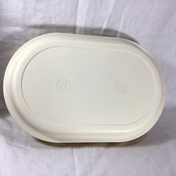 Tupperware 2 Piece 13x9 Oval Server Harvest Gold Almond